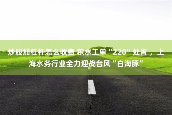 炒股加杠杆怎么收费 积水工单“220”处置 ，上海水务行业全力迎战台风“白海豚”