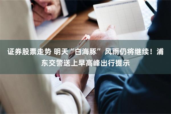 证券股票走势 明天“白海豚” 风雨仍将继续！浦东交警送上早高峰出行提示