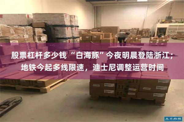 股票杠杆多少钱 “白海豚”今夜明晨登陆浙江；地铁今起多线限速，迪士尼调整运营时间