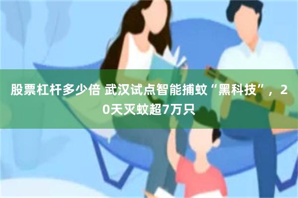 股票杠杆多少倍 武汉试点智能捕蚊“黑科技”，20天灭蚊超7万只
