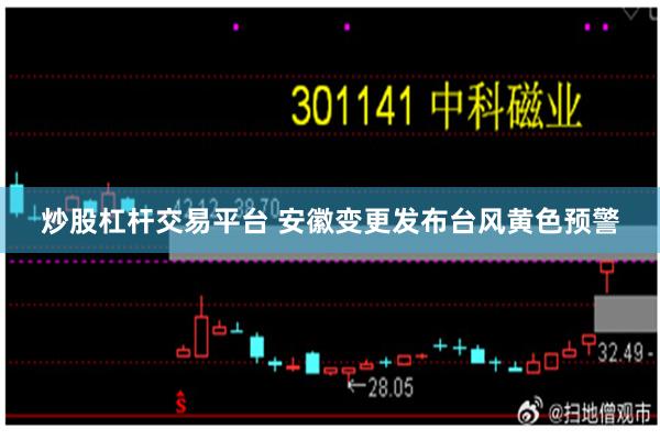 炒股杠杆交易平台 安徽变更发布台风黄色预警