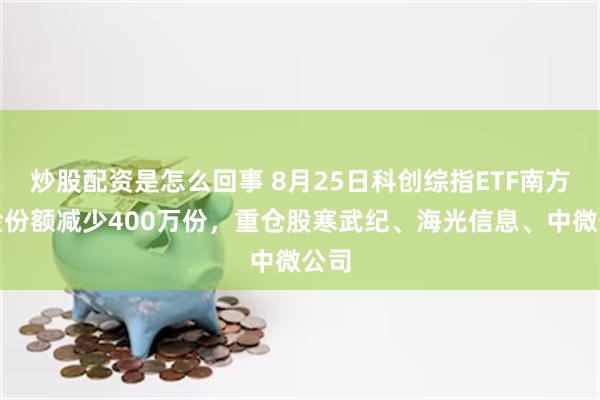 炒股配资是怎么回事 8月25日科创综指ETF南方基金份额减少400万份，重仓股寒武纪、海光信息、中微公司